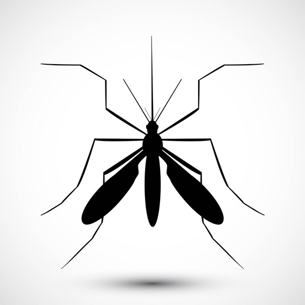 Isolated  illustrated Mosquito. Nature Aedes Aegypti. Ideal for educational, informational, or related health advisory. Editable vector - Vektor, Bild