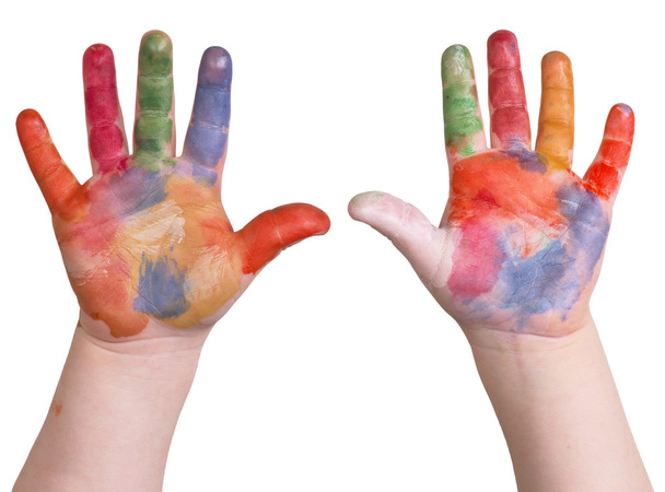 hands in paint - Foto, Imagem