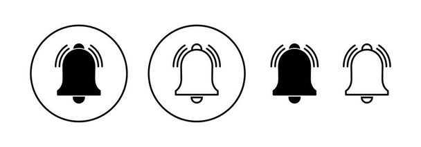 Wektor Bell Icon dla aplikacji internetowej i mobilnej. Znak powiadomienia i symbol projektowania stron internetowych - Wektor, obraz