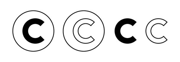 Copyright icon vector for web and mobile app. copyright sign and symbol - Vektor, Bild
