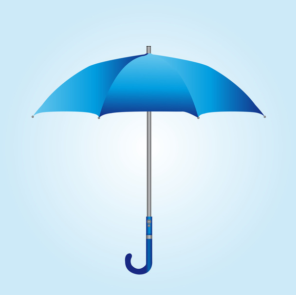 blue umbrella vector - Vektör, Görsel