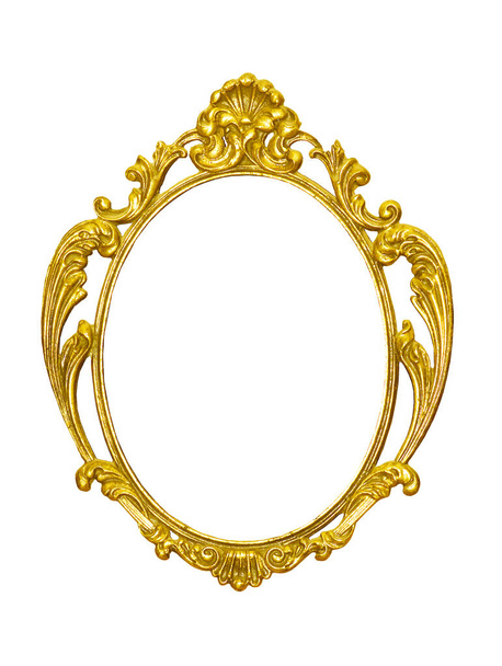 mooie vintage gouden frame, foto, afbeelding.  - Foto, afbeelding