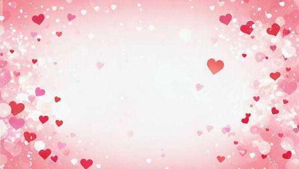 Hearts copy space for text empty space. Valentine's day concept on pink background - Fotoğraf, Görsel