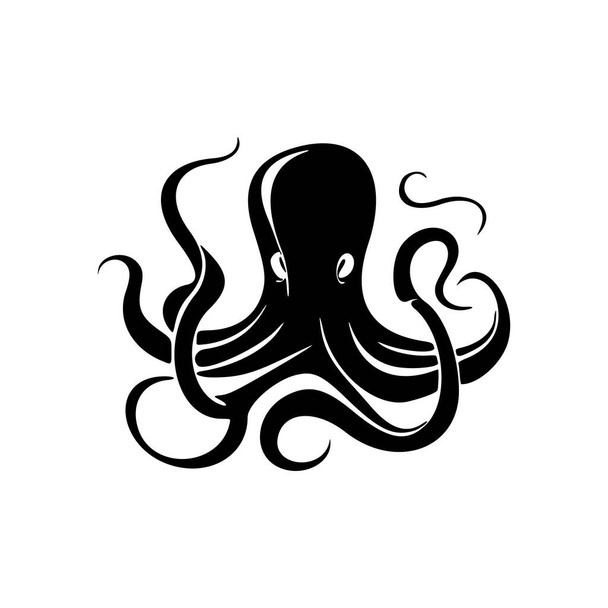 Увеличьте свой бренд простым логотипом осьминога. - Вектор,изображение