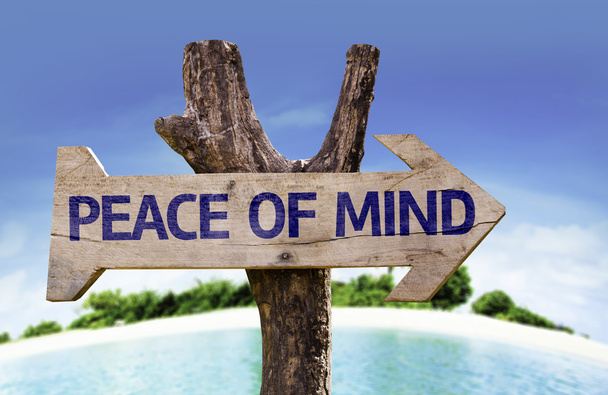 Barış zihin ahşap işareti - Fotoğraf, Görsel
