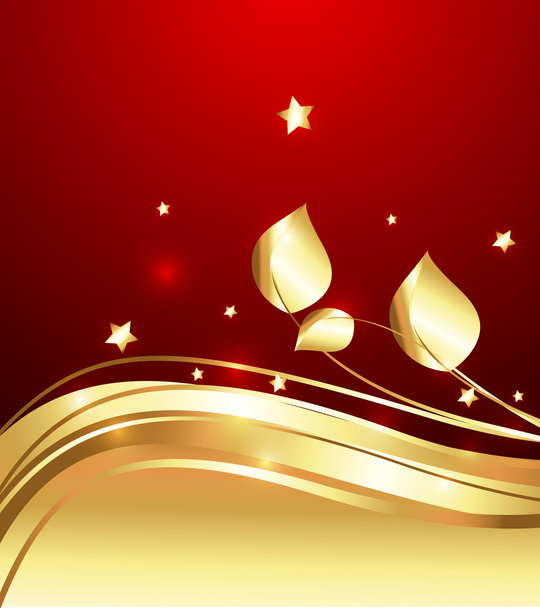 Golden Flourish Decorative Sparkles
 - Вектор,изображение