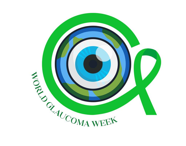 World Glaucoma Week Design Concept, Sight and blindness awareness Day - Вектор,изображение