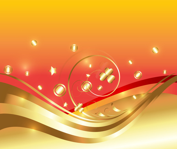 Decor Golden Ornamental Flourish Background - Vector, Image