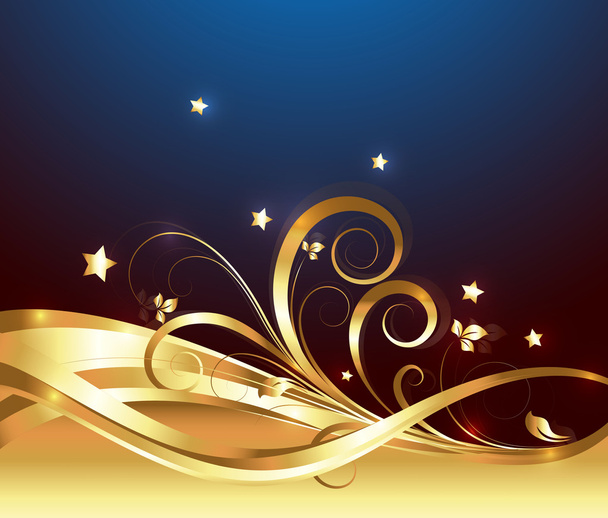 Decorative Golden Ornate Background - Vector, Image