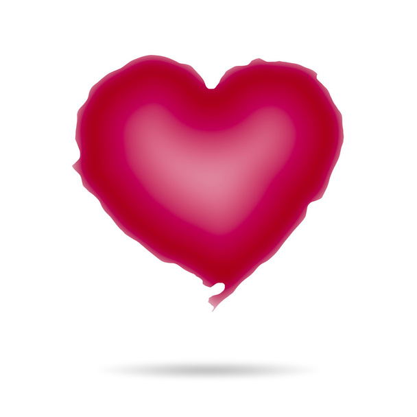 Red heart abstract isolated on a white - Photo, Image