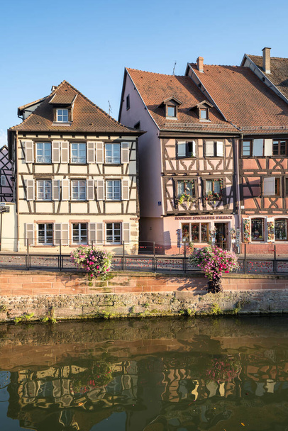 Colorful half-timbered houses in Colmar, Alsace, France - Zdjęcie, obraz