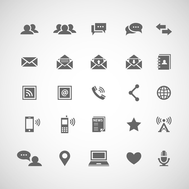Sada 25 komunikačních ikon. Vektorové ilustrace eps8 - Vektor, obrázek