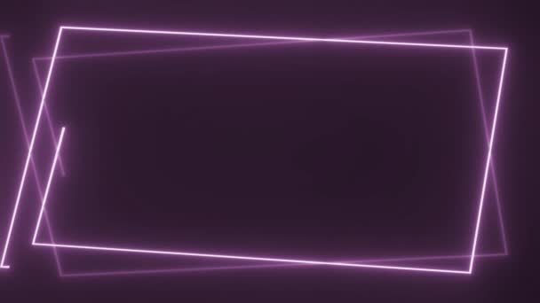 Purple frame is gradually drawn on a dark purple background, rotates in a horizontal axis, and the border is gradually erased. Can be used for custom text, subtitles. Loopable animation in 4k - Filmati, video