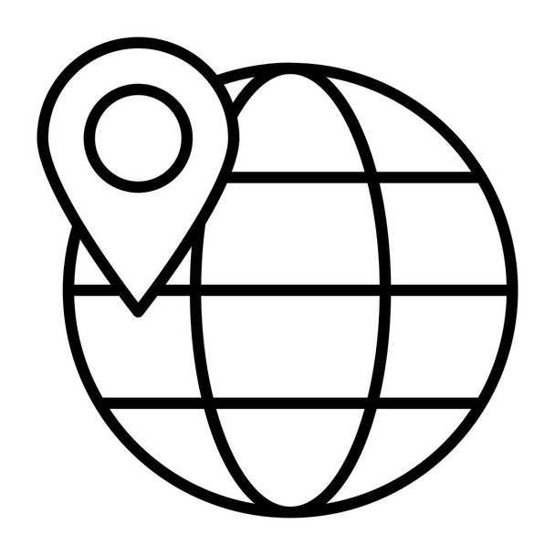 global location vector icon isolated on white background - Vetor, Imagem
