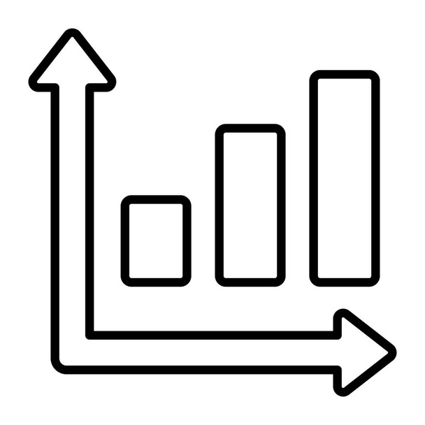 Bar chart vector icon modern design isolated on white background - Vector, imagen