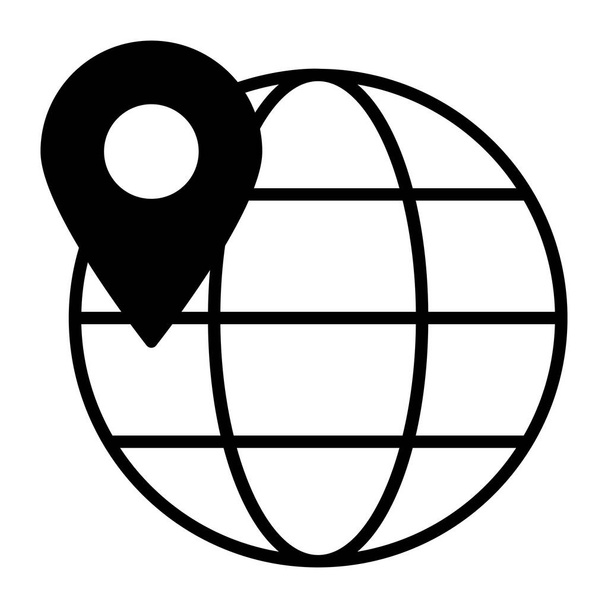 global location vector icon isolated on white background - Vector, Image