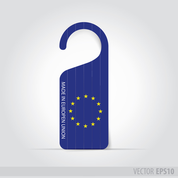 W tagu Europen Unii dla drzwi - Wektor, obraz