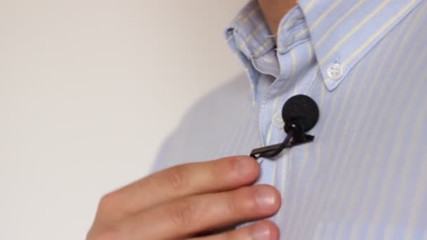 Mounting Lavalier Microphone - Footage, Video