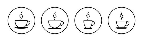 set de iconos de taza de café. taza de un signo de café y símbolo - Vector, imagen