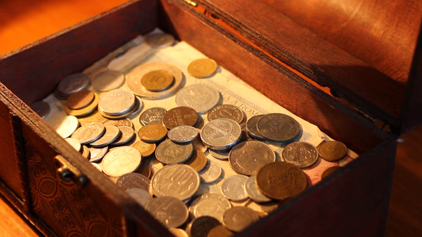 Schatz alter Münzen - Filmmaterial, Video
