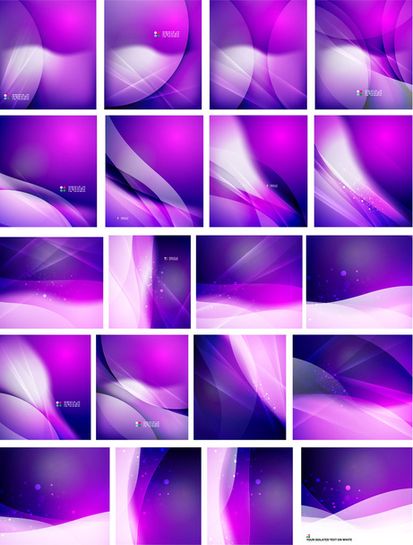 Set of abstract shining backgrounds - Vector, Image