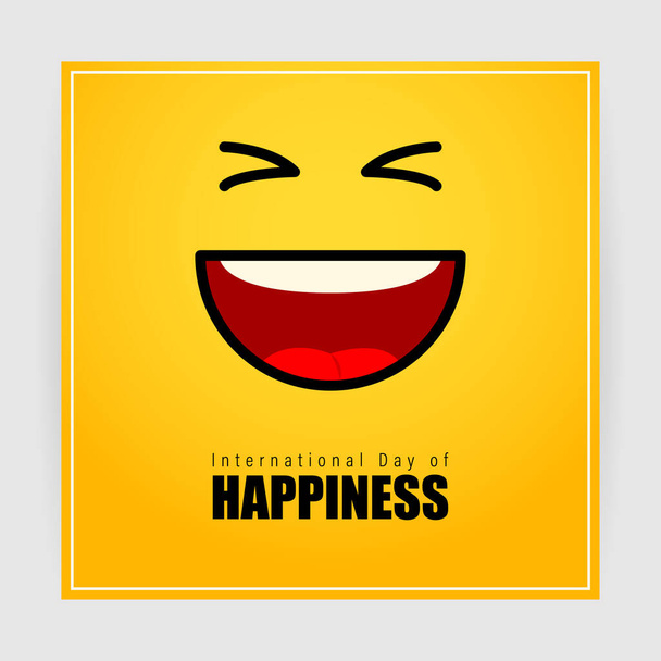 Векторная иллюстрация к Международному дню счастья - Вектор,изображение