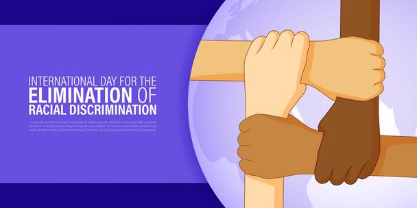 Illustration vectorielle de la Journée internationale de lutte contre la discrimination raciale - Vecteur, image
