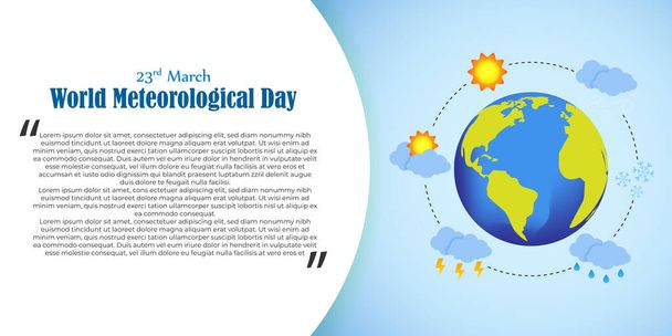 Illustrazione vettoriale della Giornata Meteorologica Mondiale - Vettoriali, immagini