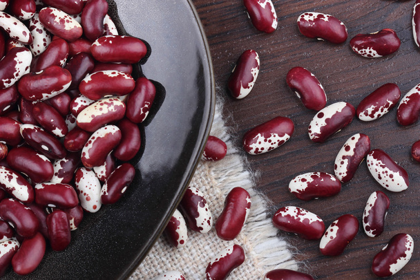 Haricot beans in ceramic plate - Fotó, kép