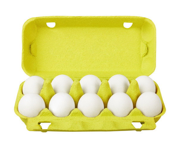 Scatola di cartone con uova
 - Foto, immagini