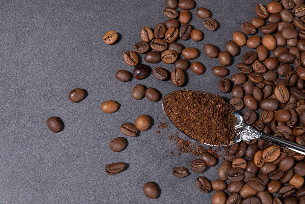 creative concept photo of coffee beans - Fotó, kép