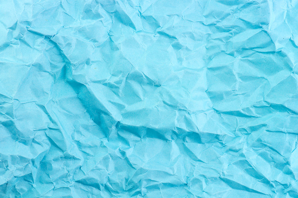 Tekstura tło wyblakły, składany i zmięty papier niebieski - Zdjęcie, obraz
