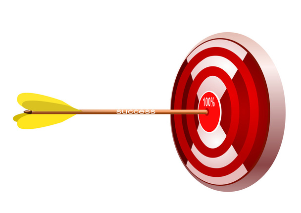 Target with arrow - Vektor, Bild