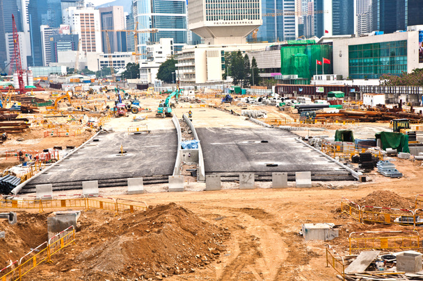 pohled na stavbách silnice poblíž přístavu victoria - Fotografie, Obrázek