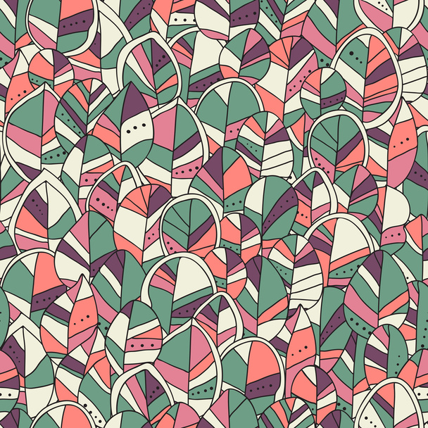 Seamless pattern with colored autumn leaves. Vector illustration - Vektör, Görsel