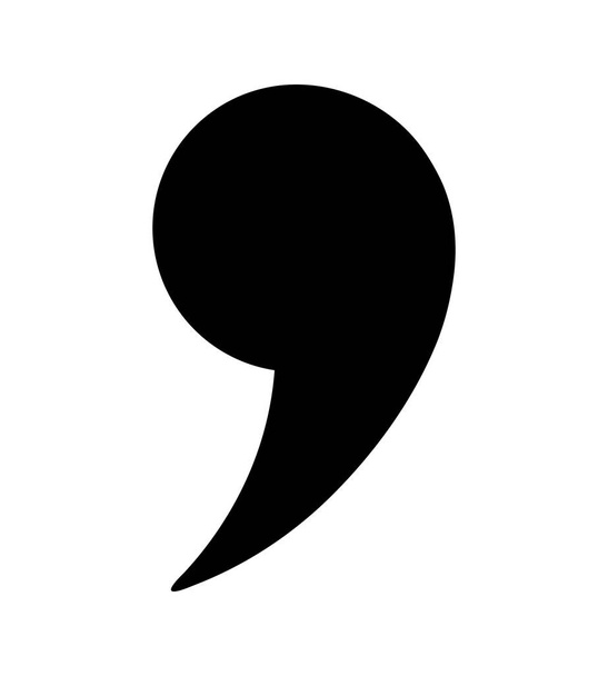 comma icon on white background - Vektor, obrázek