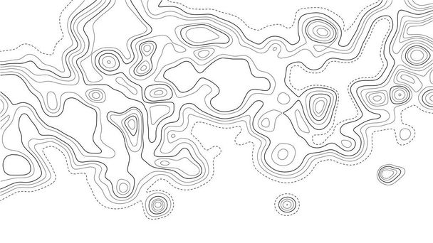 Topografická mapa s čárami na bílém pozadí. Geografický koncept mapy. Vektorová ilustrace. EPS 10 - Vektor, obrázek