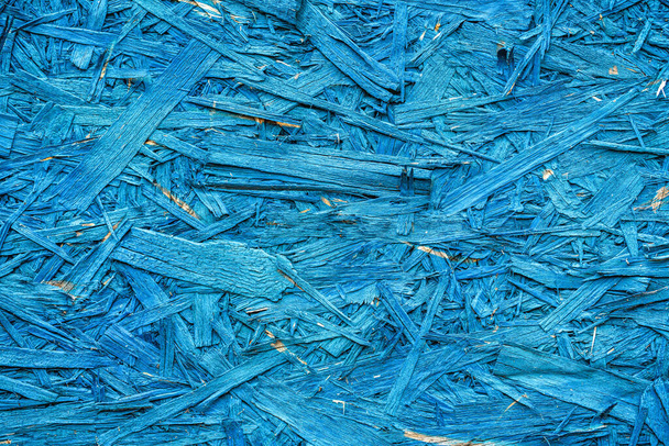 OSB plate is blue. Abstract texture of building material Made of environmentally friendly components. - Foto, immagini