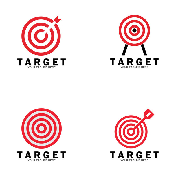 набір дизайну шаблону ілюстрації логотипу цілі
 - Вектор, зображення