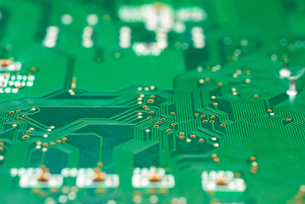 close up of computer electronic circuit - Fotó, kép