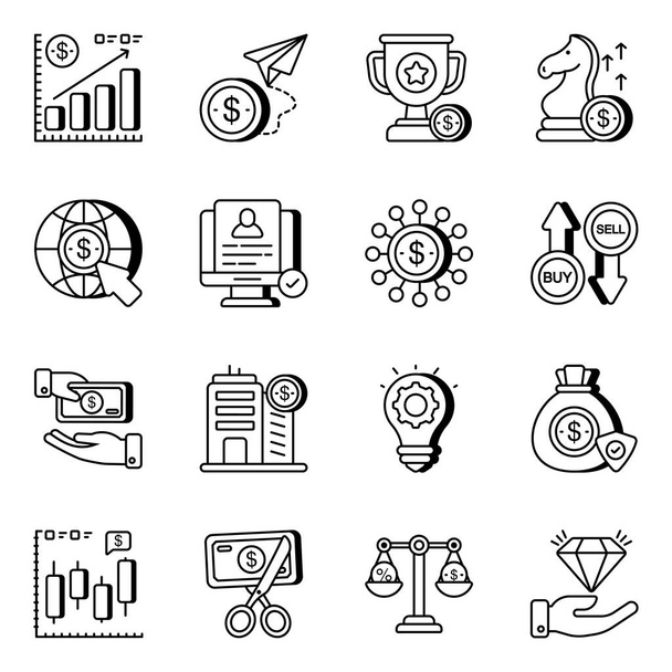 Pack of Banking Linear Icons  - Вектор, зображення