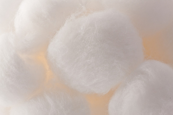 Cotton ball texture pattern in group surface close up - Foto, Bild