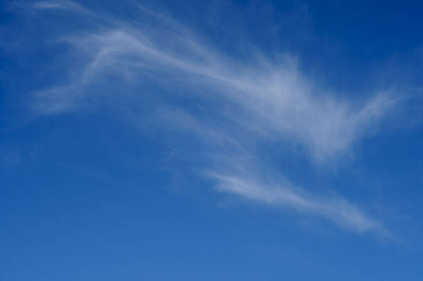 Pehmeät pilvet sinisellä taivaalla
 - Valokuva, kuva