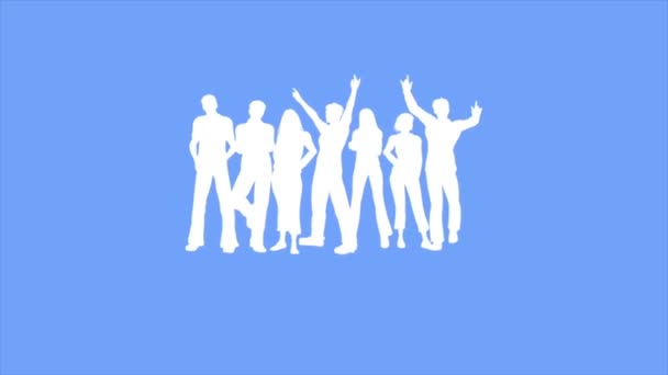 4 february international of human fraternity animation video on blue background  - Πλάνα, βίντεο