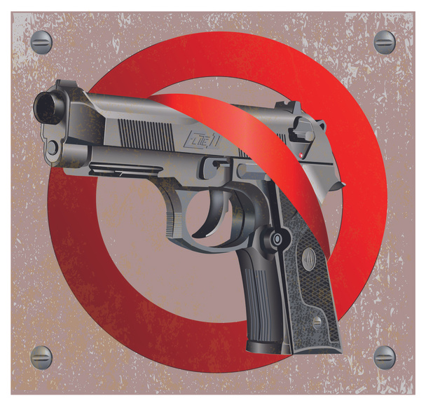 Handfeuerwaffe Beretta Elite stoppen - Vektor, Bild