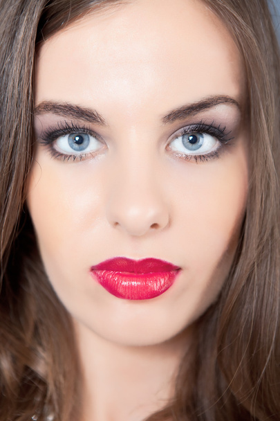 Close up of woman face with nice make up - Foto, immagini