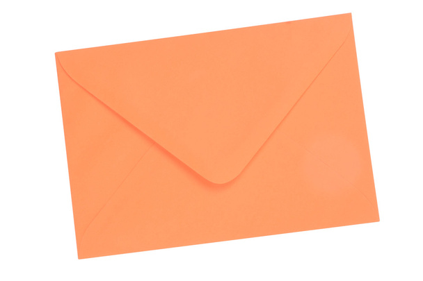oranje envelop - Foto, afbeelding