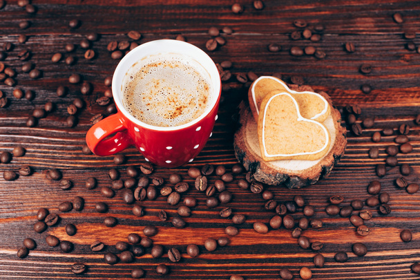 Taza de café con galletas - Foto, imagen
