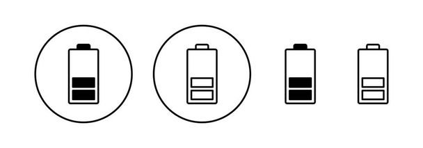 Battery icon vector for web and mobile app. battery charging sign and symbol. battery charge level - Vektor, Bild