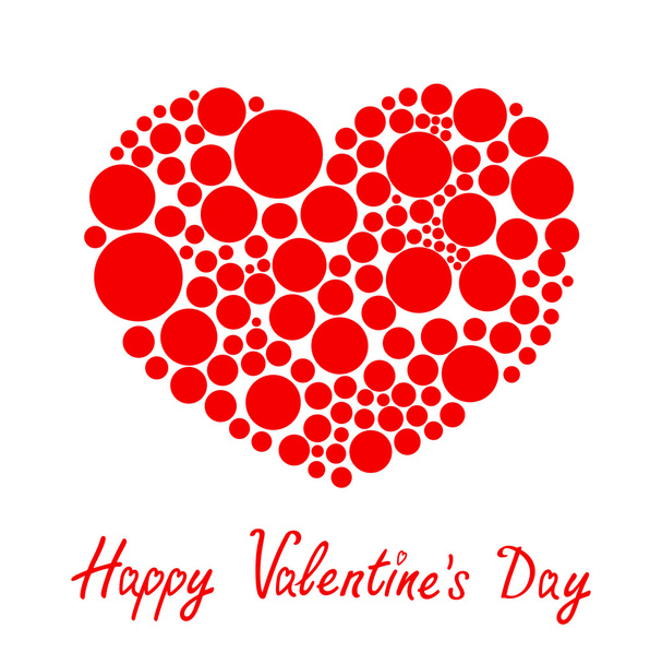 Valentines day with heart card - Vector, Imagen